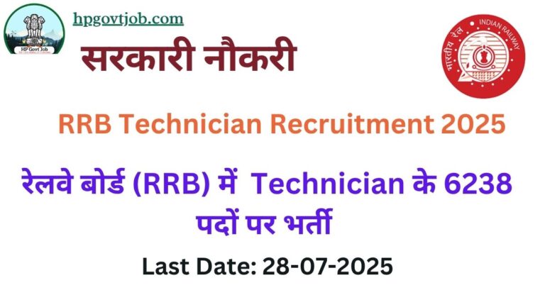 RRB Technician Recruitment 2025