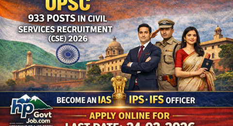 UPSC Civil Services Examination (CSE) recruitment 2026