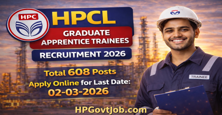 HPCL Graduate Apprentice Trainees Recruitment 2026 - Apply Online for 608 Posts