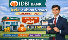 IDBI Bank Junior Assistant Manager Recruitment 2026