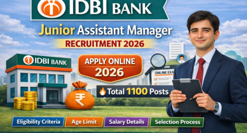 IDBI Bank Junior Assistant Manager Recruitment 2026