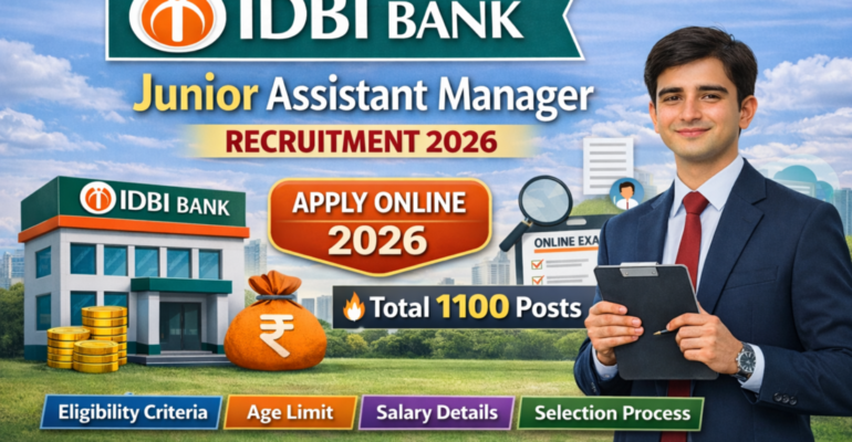 IDBI Bank Junior Assistant Manager Recruitment 2026