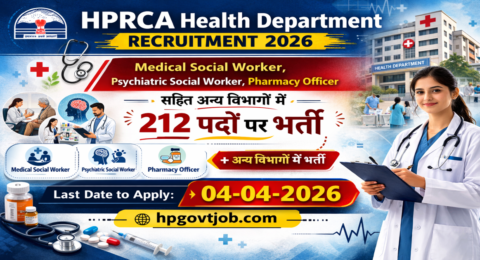HPRCA Health Department Recruitment 2026- Apply Online for 212 Posts