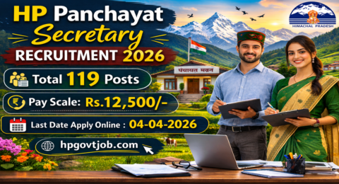 HP Panchayat Secretary Recruitment 2026 Apply online for 119 Posts