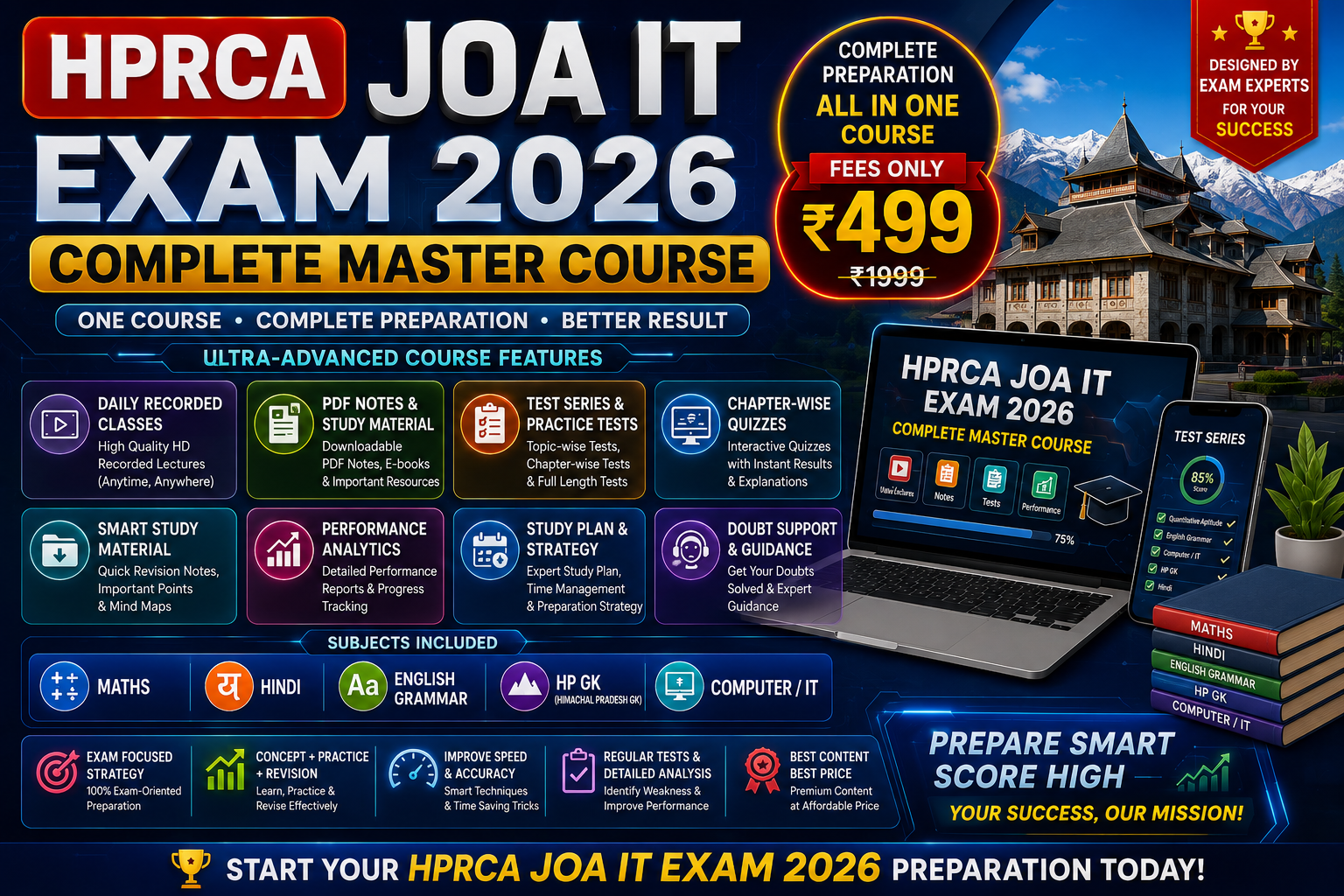 HPRCA JOA IT Master Course 2026 | Complete Computer, Maths, English, Hindi & HP GK Preparation