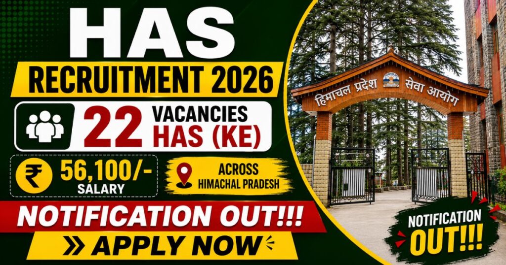 HPAS Combined Competitive Exam 2026: Apply Online for 22 Posts - Himachal Pradesh Public Service Commission (HPPSC) Active